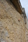 Colin leads up the awesome wall